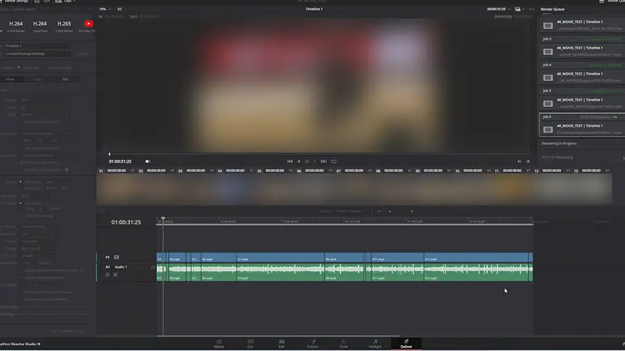 DaVinci Resolve編集画面