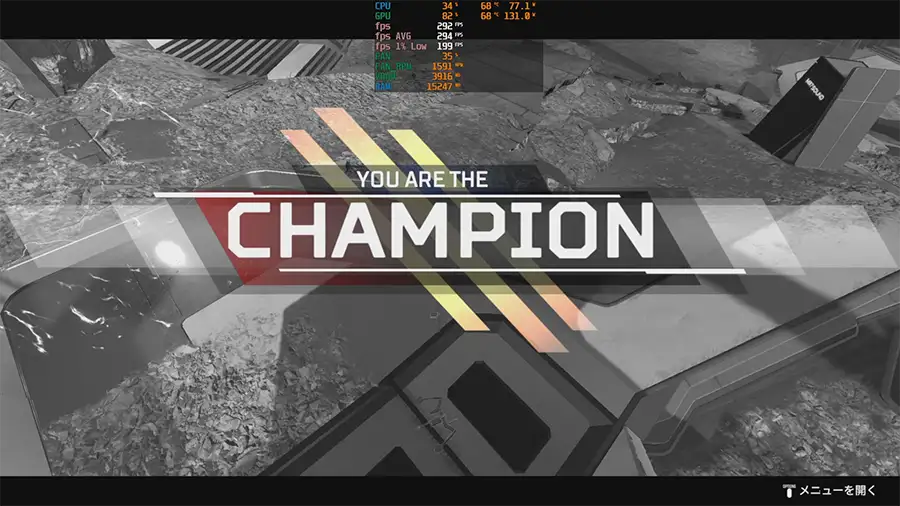 RX 9060 XTでApexをYouTubeライブ配信 平均294fps