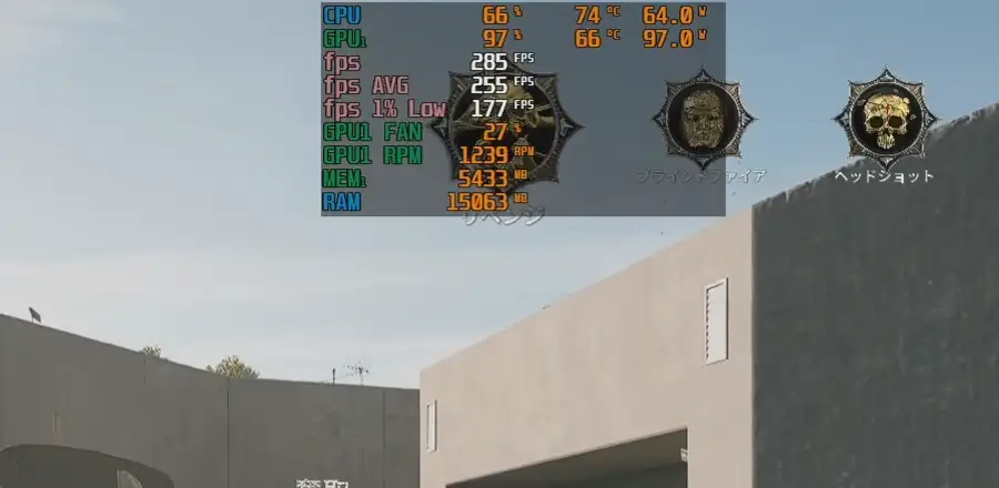 Cod RX9060XT FHD 低設定でゲームプレイ