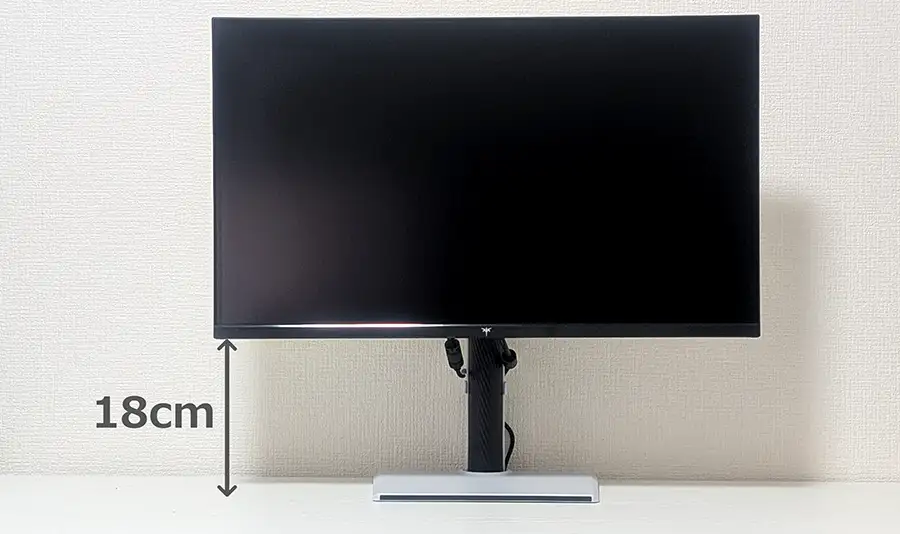KTC M27T6 一番低いところで18cm