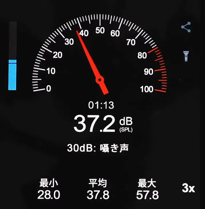 流界 CINEBENCH中の騒音