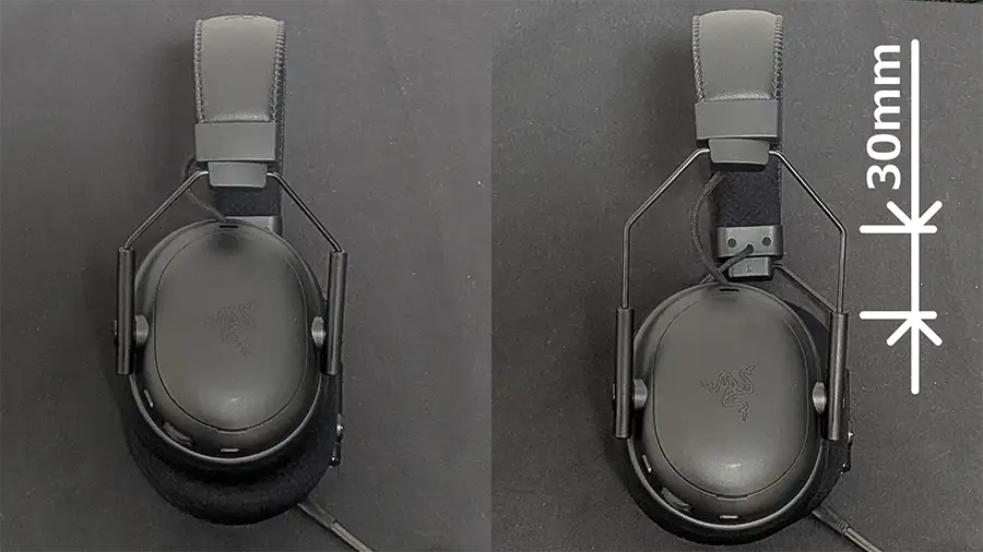 BlackShark V3 Pro イヤーカップの調整幅