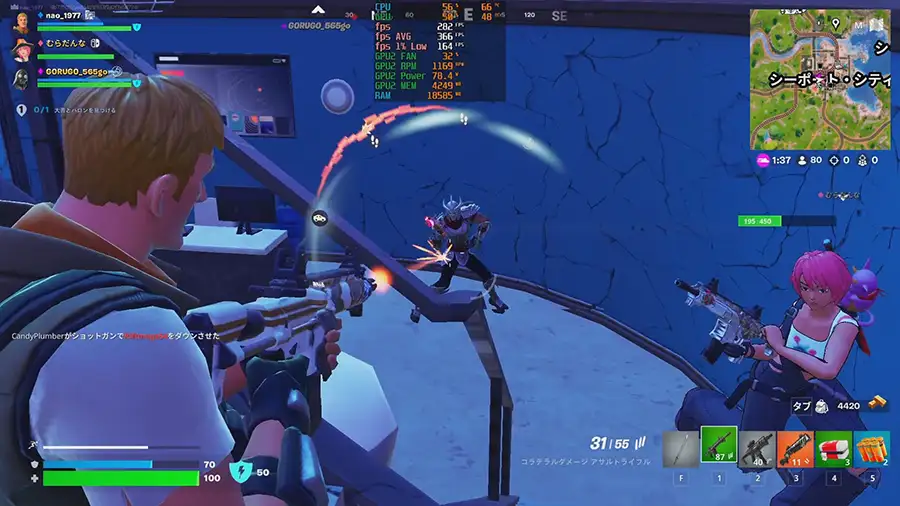 RTX 5060 TiでFORTNITE