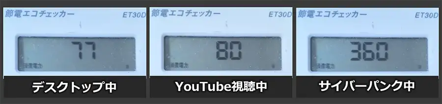 9700X+RTX5070の消費電力