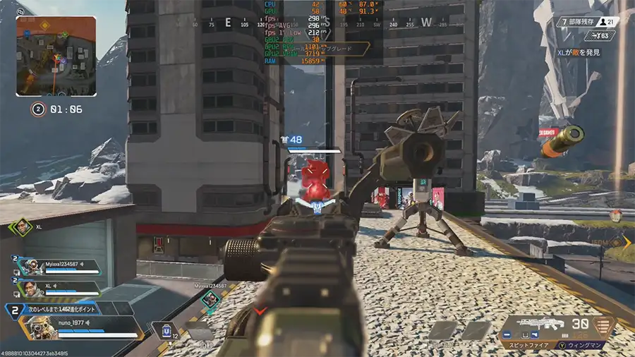 9700XとRTX5060TiでApexをプレイ