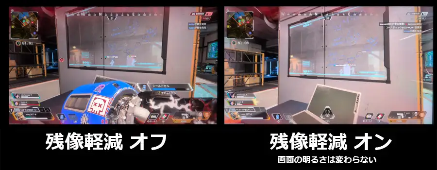 INNOCNの残像軽減の例