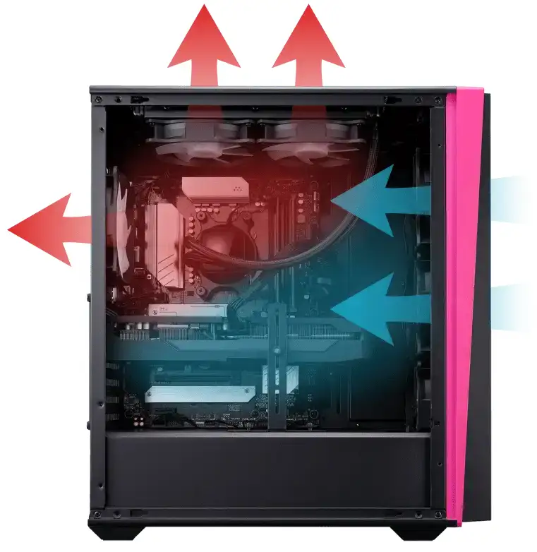 NEXTGEAR フルタワーのエアフロー