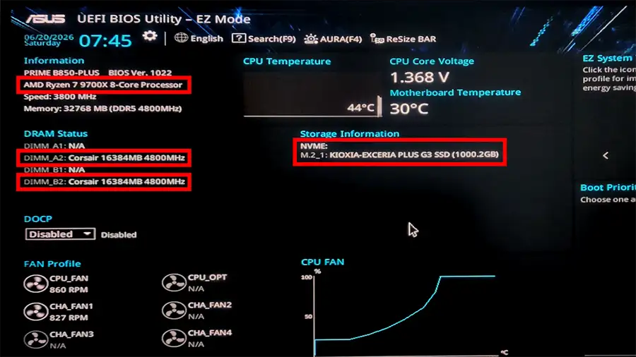 PCの起動確認