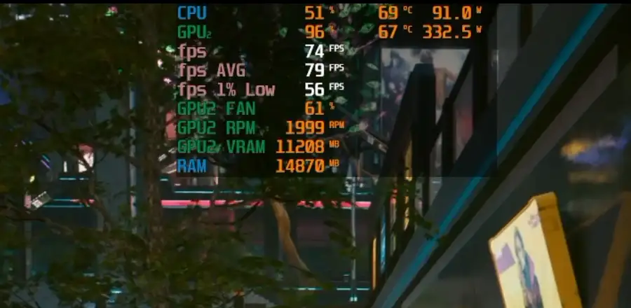 サイバーパンク 4K フレーム生成無し