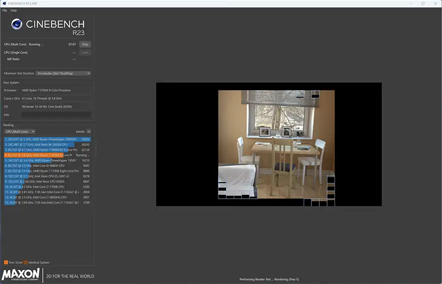 Cinebench R23 検証中